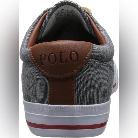 🖤🖤🔥Ralph Lauren Vaughn Men's Keaton Suede-Trim Herringbone Sneaker Size 10D - Picture 5 of 7